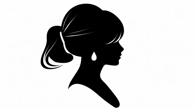 Minimalista Vector Art Silhouette della Principessa Nera