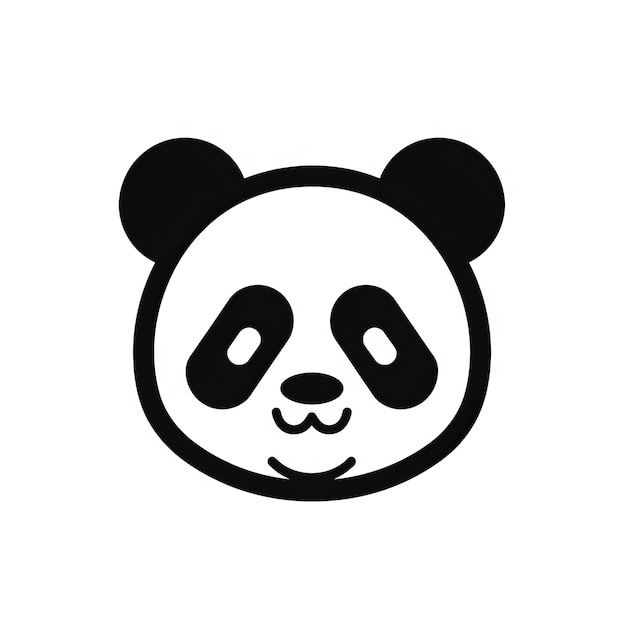 Minimalistica Panda Outline Icon 2d Lineal Vector Design