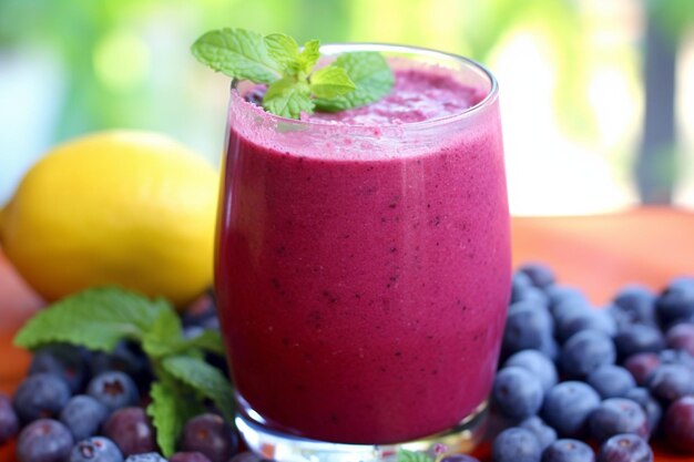 Minty Blueberry Cooler Bevanda fresca e nutriente