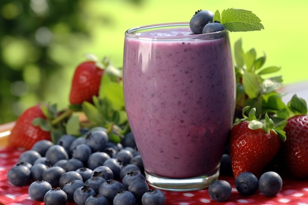 Minty Blueberry Cooler Bevanda fresca e nutriente