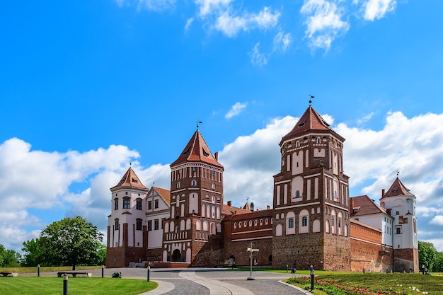 Mir Castle nel patrimonio storico della regione di Minsk della Bielorussia