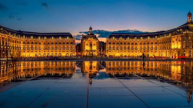 Miroir d'Eau a Place de la Bourse a Bordeaux