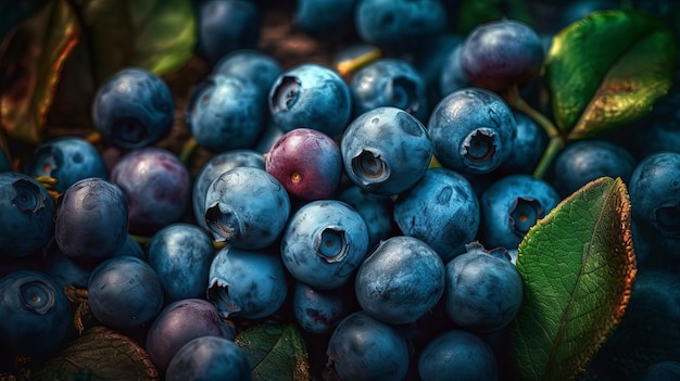 Mirtilli fotografia di buon senso fondamento colorato rappresentazione battente nitty Risorsa creativa AI Generato