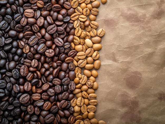 Miscela di diversi tipi di chicchi di caffè Caffè sfondo