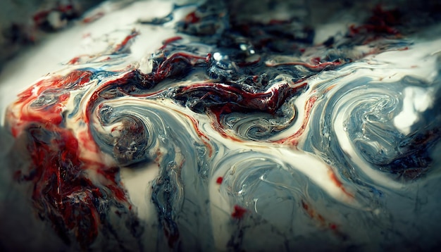 Miscelazione di vernice acrilica vernice liquida sfondo astratto Bellissimo marmo texture di sfondo marmo Macchie liquide di vernice sfondo fluido moderno illustrazione 3D di arte fluida