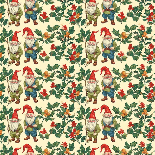 Mischievous Garden Gnomes Tile Caprichous Garden Gnome Art Print (Gnomi del giardino cattivi, piastrelle, gnomi di giardino stravaganti, stampe d'arte)