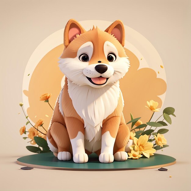 Mischievous Shiba Inu cartoon carino che prende in giro