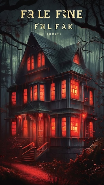 Misteriosa casa buia di notte