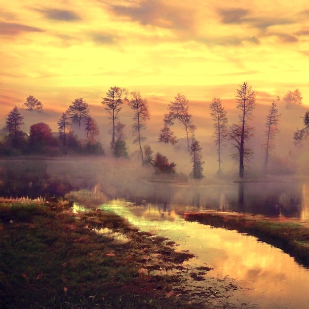 Misty Forest al Riverbed al mattino