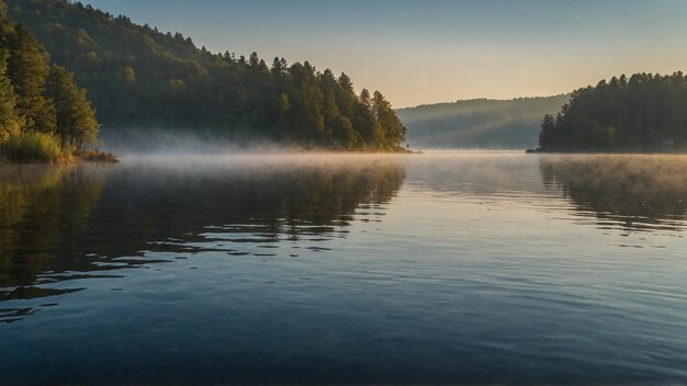 Misty Morning Serenity e la bellezza del lago