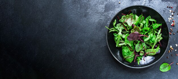 Mix di foglie di insalata sane