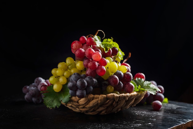 Mix di uva rossa e gialla