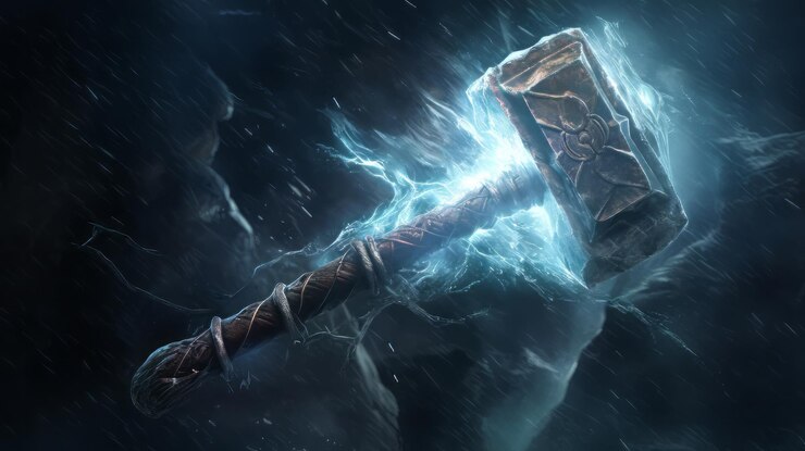 Photo mjlnir the hammer of the nordic god thor