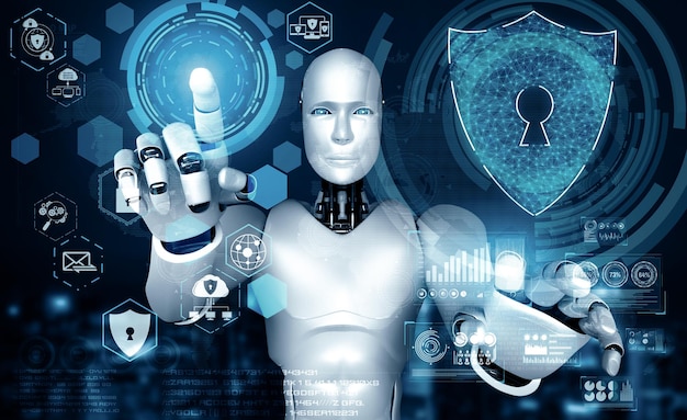 Mlp ai robot using cyber security to protect information privacy
