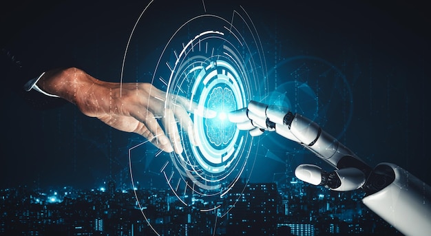 Mlp futura intelligenza artificiale e apprendimento automatico per un robot droide o cyborg