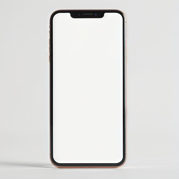 mobile phone mockup template smartphone on isolated background studio shot product photography