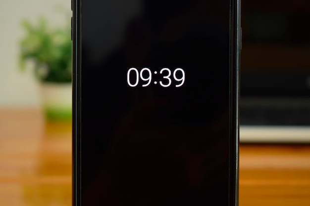 Mobile phone Placed on the table
