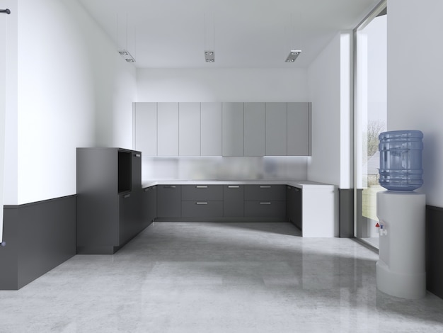 Mobili da cucina in classe. rendering 3d