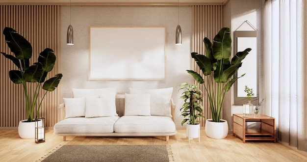 Mobili per divani e camere moderne dal design minimal.3D rendering