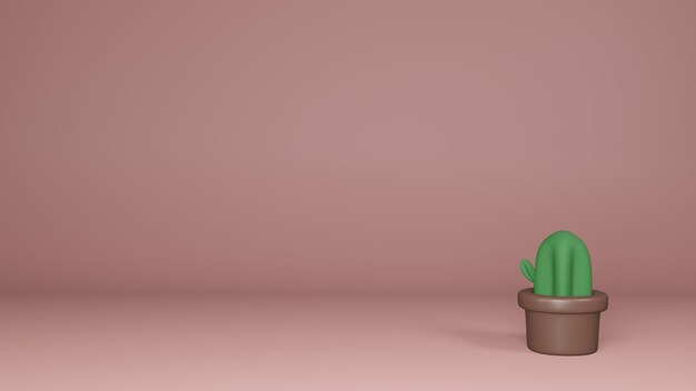 Mobili per la casa cactus decorazione pianta sfondo pacifico foto jpg rendering 3D