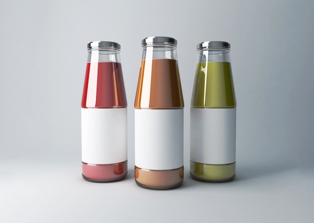 Mock-Up di bottiglia di succo