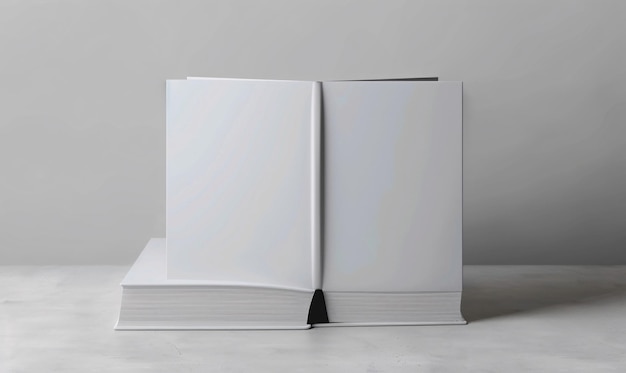Mock up di un libro spazio semplice copertina vuota su sfondo grigio