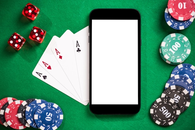Mock up e modello per casinò e poker online