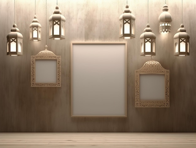 Mock up Frame per il design Ramadan e Eid