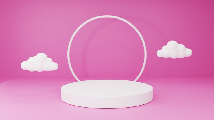 Photo mock up scene for product display presentation, abstract podium composition background