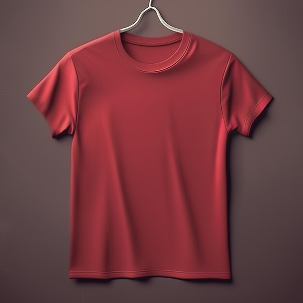 Mockup abbigliamento maglietta rossa vuota