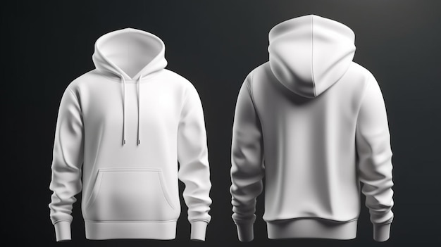 Mockup con cappuccio bianco vuoto e 3D isolato su uno sfondo semplice