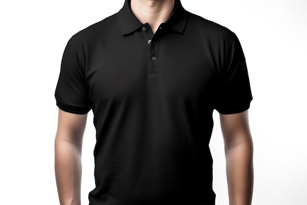 mockup da uomo casual da uomo in polo nera