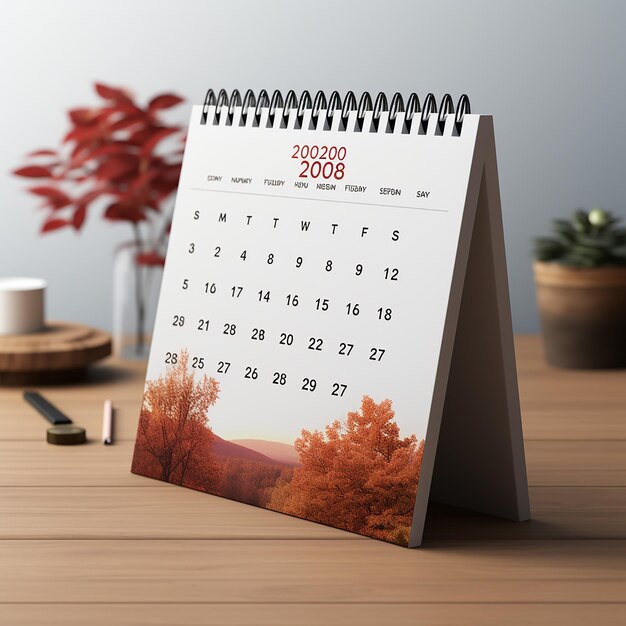 Mockup del calendario