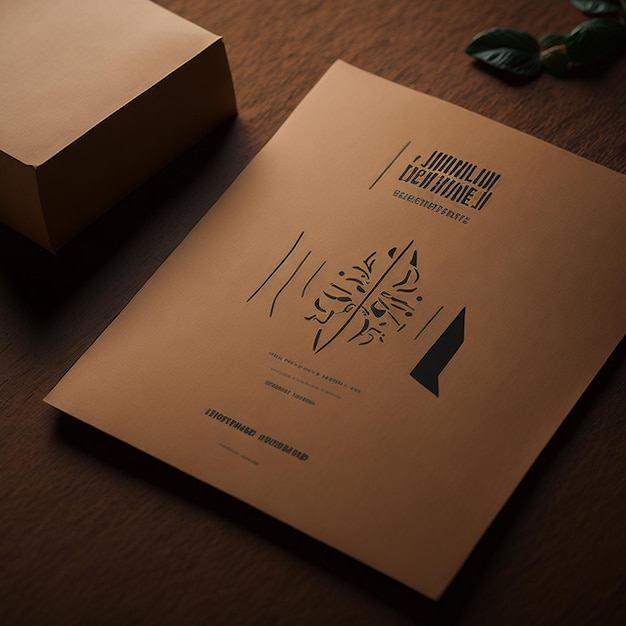 Mockup del logo impresso su carta Kraft