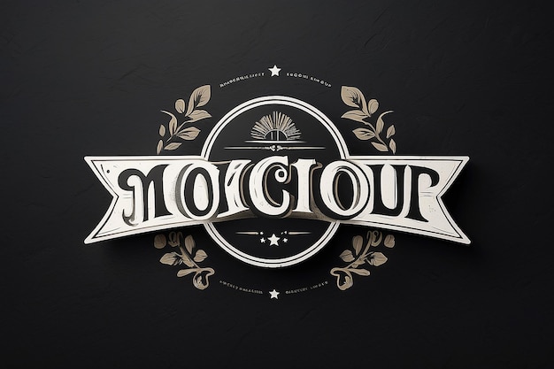 Mockup del logo vintage con spazio bianco vuoto per la collocazione del tuo logo