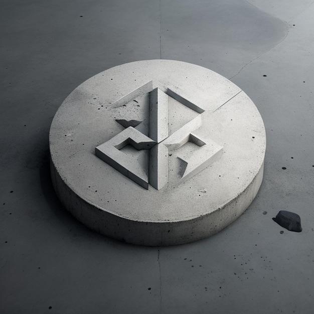 Mockup dell'effetto del logo in cemento