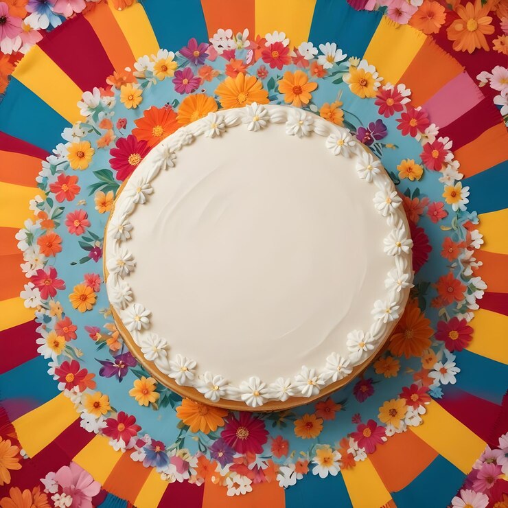 Mockup dell'invito per la celebrazione della torta di compleanno