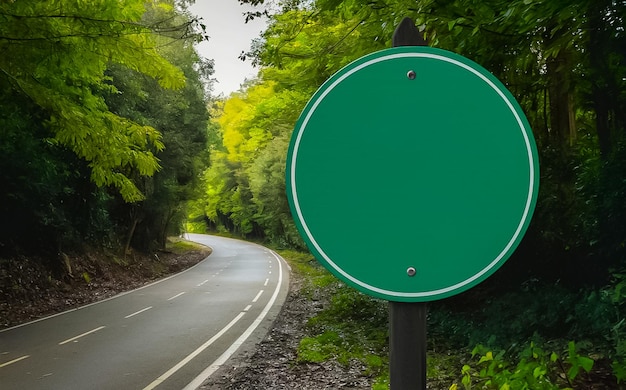 Mockup della segnaletica Jungle Road Blank