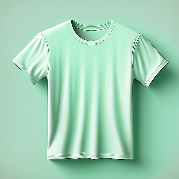 Mockup di abbigliamento maglietta verde menta vuota