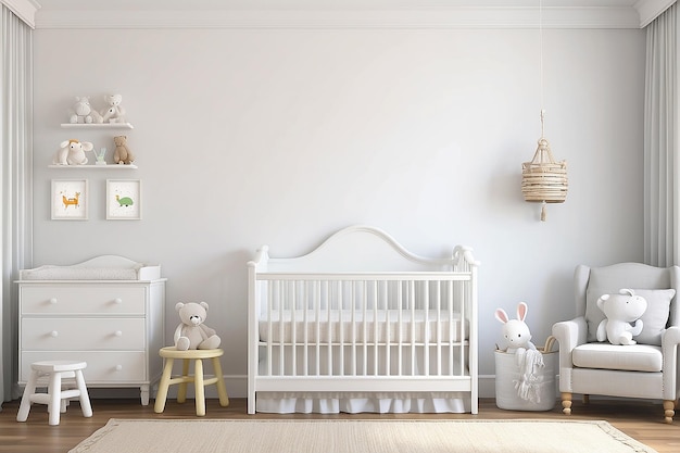 Mockup di adesiva per pareti della nursery