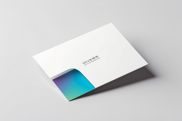 Mockup di biglietto da visita su uno sfondo minimalista bianco