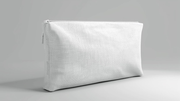 Mockup di borsa cosmetica vuota su sfondo scuro