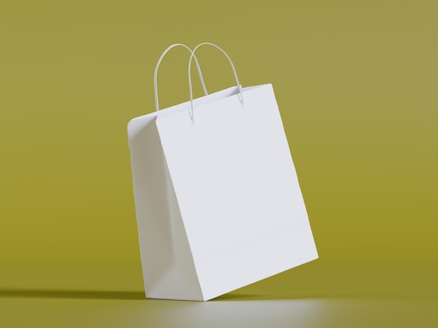 Mockup di borsa della spesa in carta bianca vuota