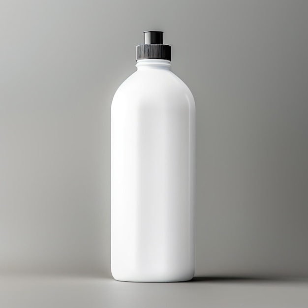 Mockup di bottiglia di plastica bianca pulita