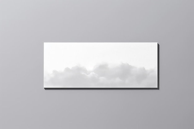 Mockup di brochure con paesaggio realistico su sfondo grigio chiaro