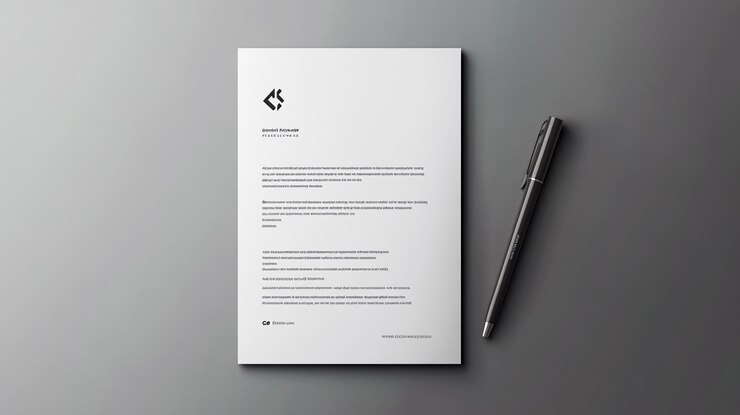 Foto mockup di cancelleria aziendale elegante
