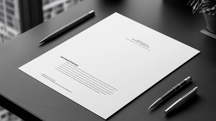 Foto mockup di cancelleria aziendale minimalista