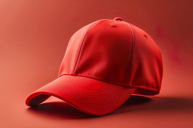 Mockup di cappello da baseball rosso