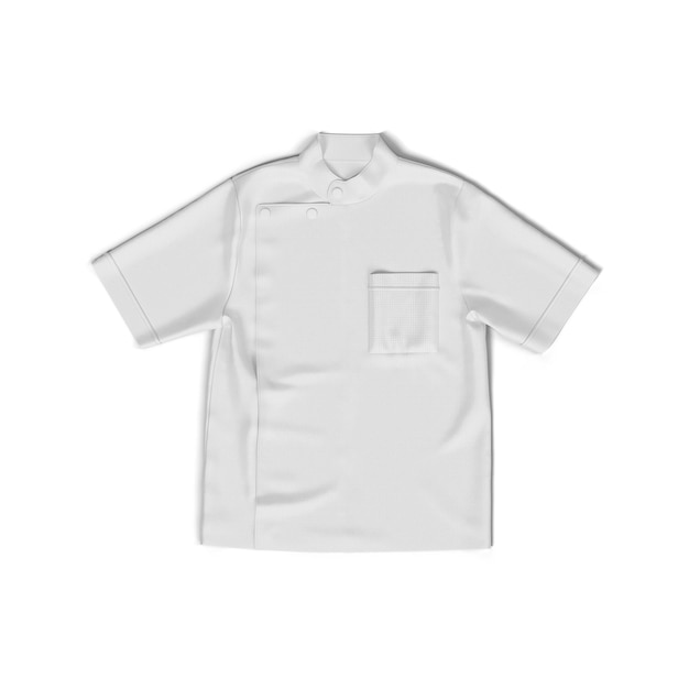 Mockup di cappotto di chef uniforme professionale per il branding culinario