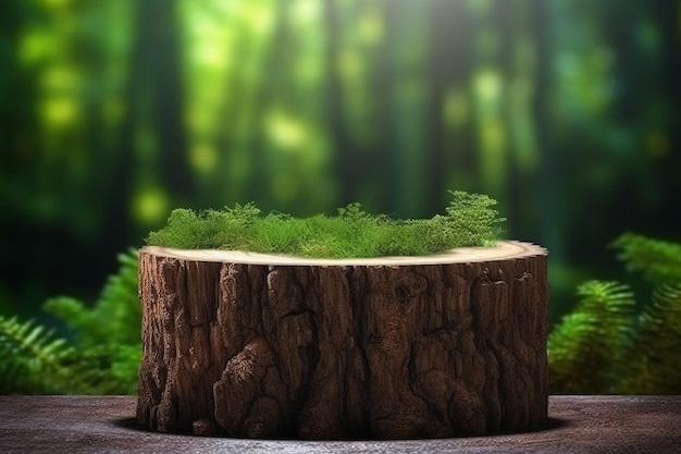 Mockup di ceppo di albero forestale Genera Ai